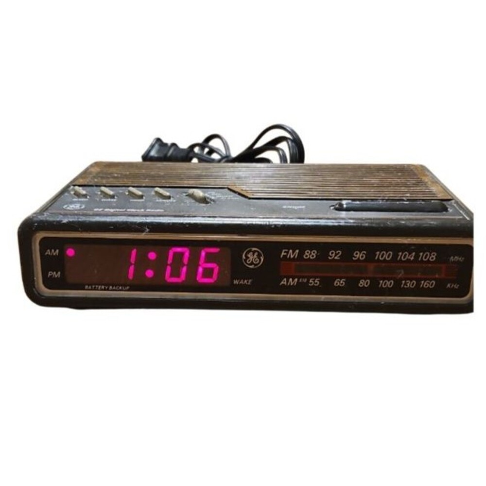Vintage GE General Electric Alarm Clock Model 7-4612A Tested
